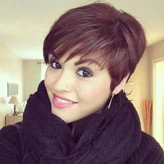 Прически 42 года Human Hair Blend Wig Straight Classic Short Hairstyles 2020 Berry Classic Straig