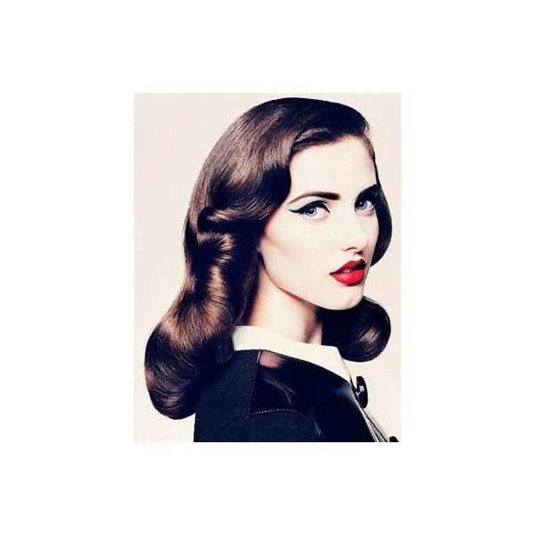 Прически 50 длинные волосы Retro Waves ❤ liked on Polyvore Peinados retro, Peinado y maquillaje, Tendencias