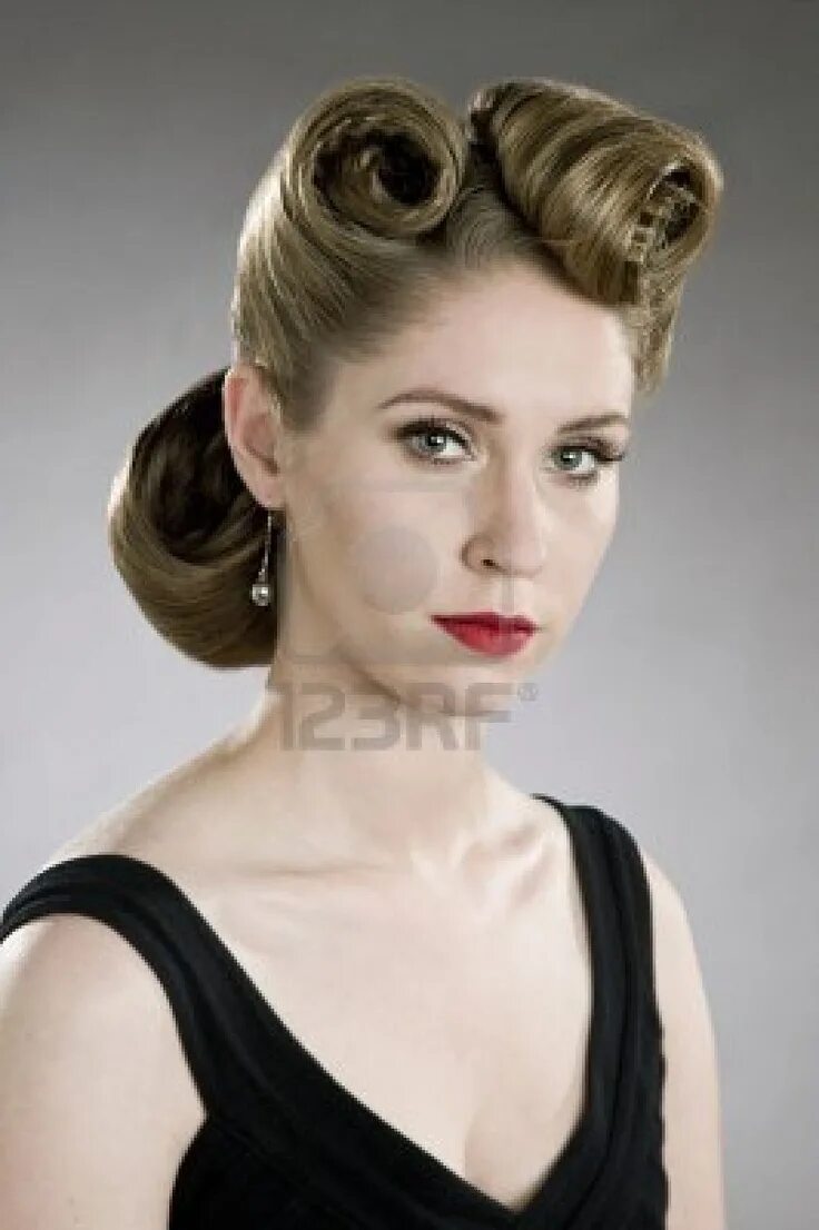 Прически 50 х годов фото женские 40s Hair @Christina & Oeding Not this harsh for our shoot...but these are the Vi