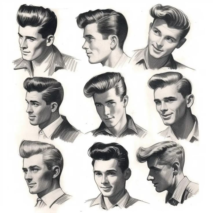 Прически 50 х мужские 1950s Men's Hairstyles Still on Trend Today - VAGA magazine Penteados 1950, Home