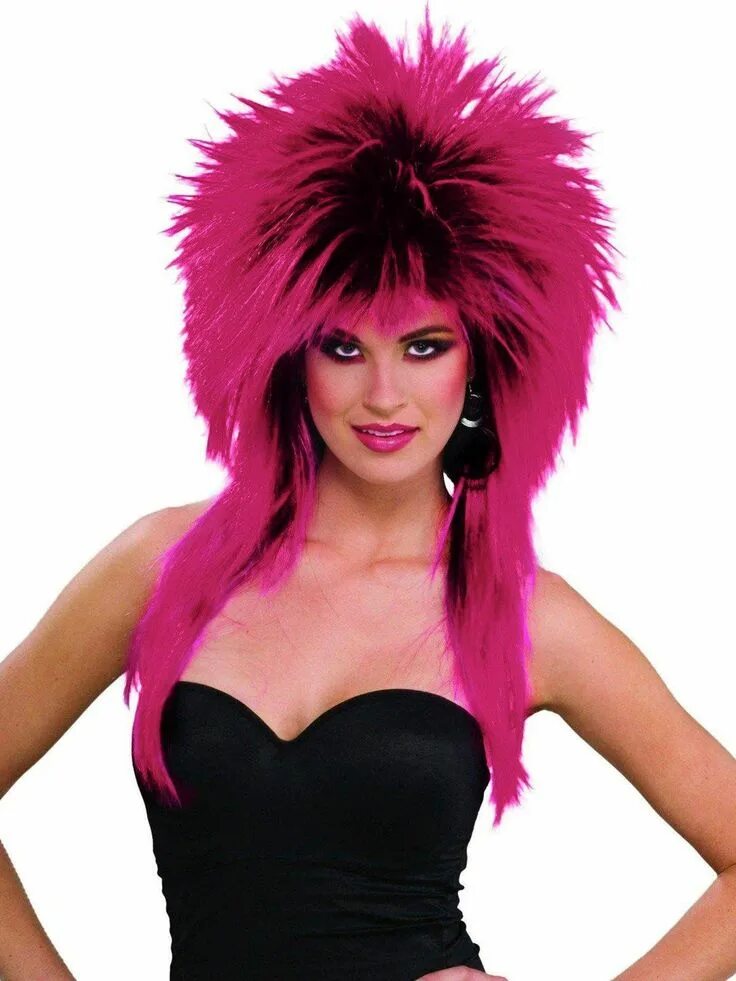 Прически 80 х годов женские на дискотеку 80's Purple Pizazz Adult WigOne Size Wigs, 80s wig, Purple wig