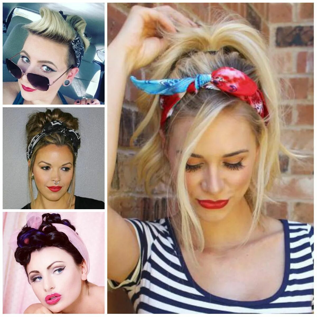 Прически 90 х годов с повязкой Legal Bandana Penteado Ideias " Bom Penteados Coiffure, Idées de coiffures, Magn