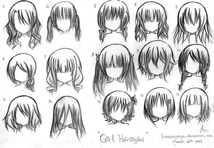 Прически аниме девушек каре 20 Of the Best Ideas for Anime Girl Hairstyle Anime References Manga hair, Anime