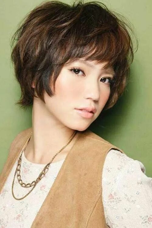 Прически азиатки короткие Korean Short Hair Hairstyles en 2024 Estilos de pelo media melena, Cortes de cab