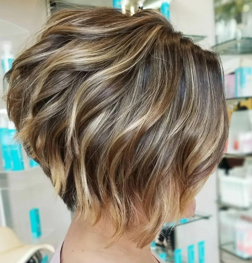 Прически балаяж на короткие волосы 60 Trendy Layered Bob Haircuts to Try in 2024 Inverted bob hairstyles, Bobs for 