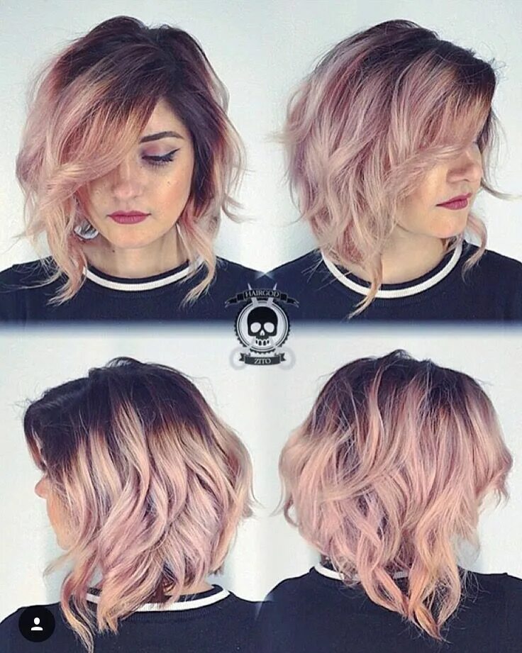 Прически балаяж на короткие волосы Pin by Charissa Lee on Hair Stuff Short hair color, Hair color pastel, Hair styl