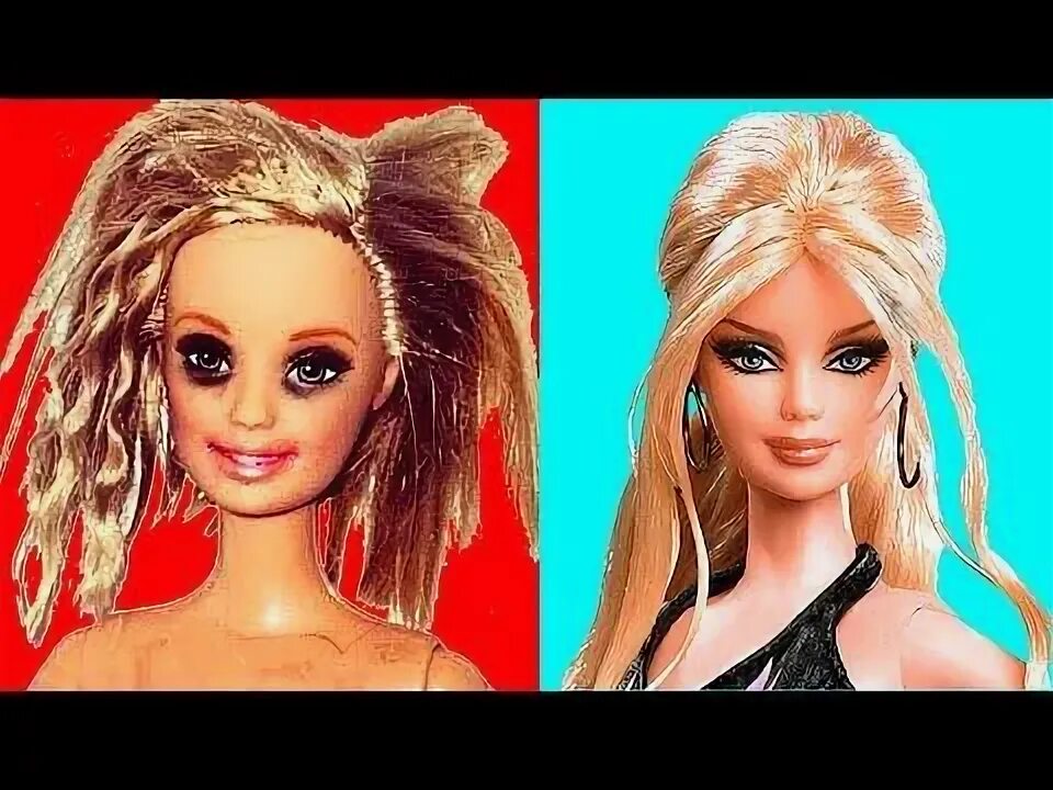 Прически барби на короткие волосы DIY Barbie Easy Hairstyles Barbie Hair Tutorial Creative Fun for Kids - YouTube 