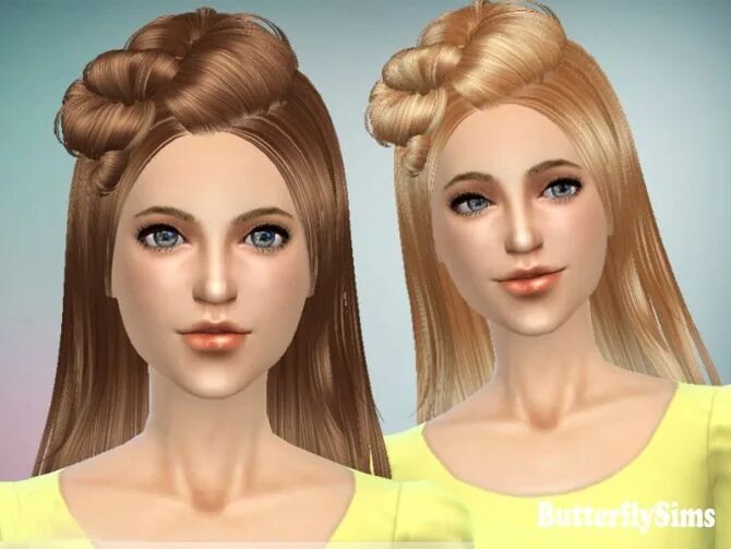 Прически бесплатно без регистрации B-fly hair 078M (FREE) at Butterfly Sims via Sims 4 Updates Sims hair, Sims 4, S