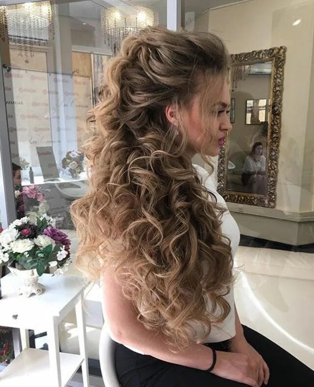 Прически без локонов фото Pin by My Hairstyles on Hair Styles Big curls for long hair, Curls for long hair