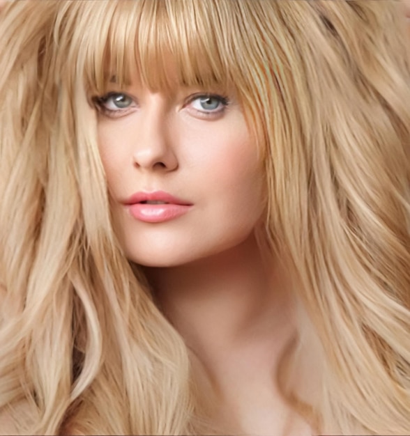 Прически блонд фото Premium Photo Hairstyle beauty and hair care beautiful blonde woman with long bl