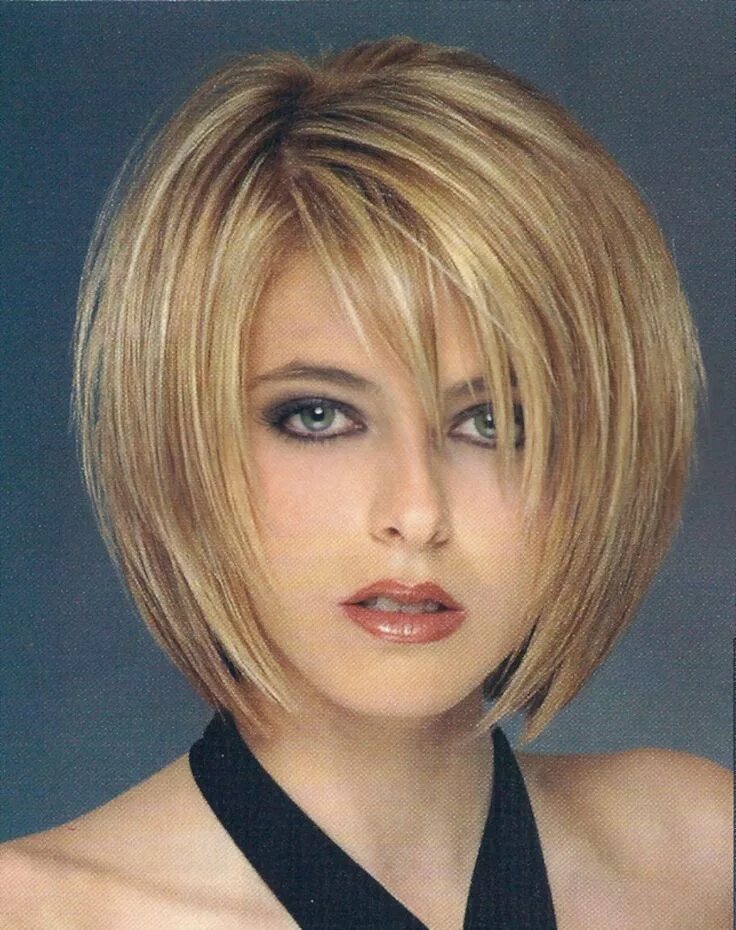 Прически боб на средние волосы фото 13 Perfect Hairstyles for Round Faces Fine straight hair, Bobs for thin hair, Bl