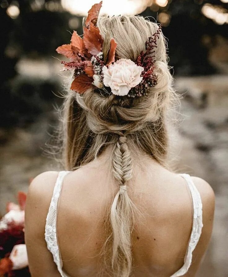 Прически бохо на короткие волосы Pin by Silke Christensen on Hair Boho wedding hair, Unique wedding hairstyles, W