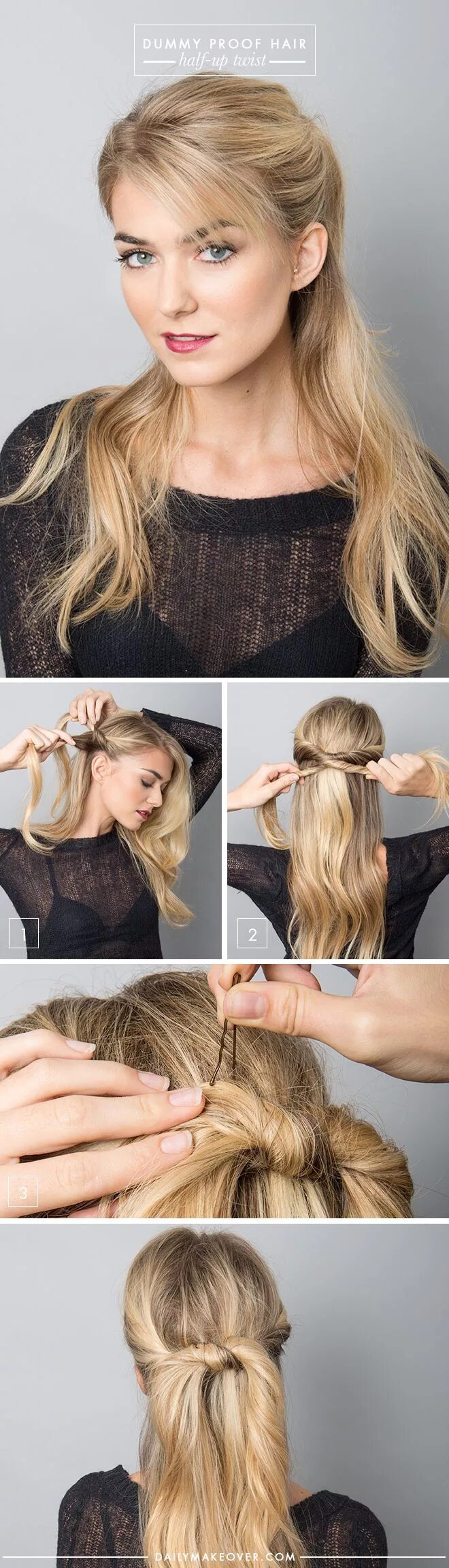 Прически быстро фото 5 Dummy Proof Hairstyles That Everyone Can Master Up hairstyles, Long hair style