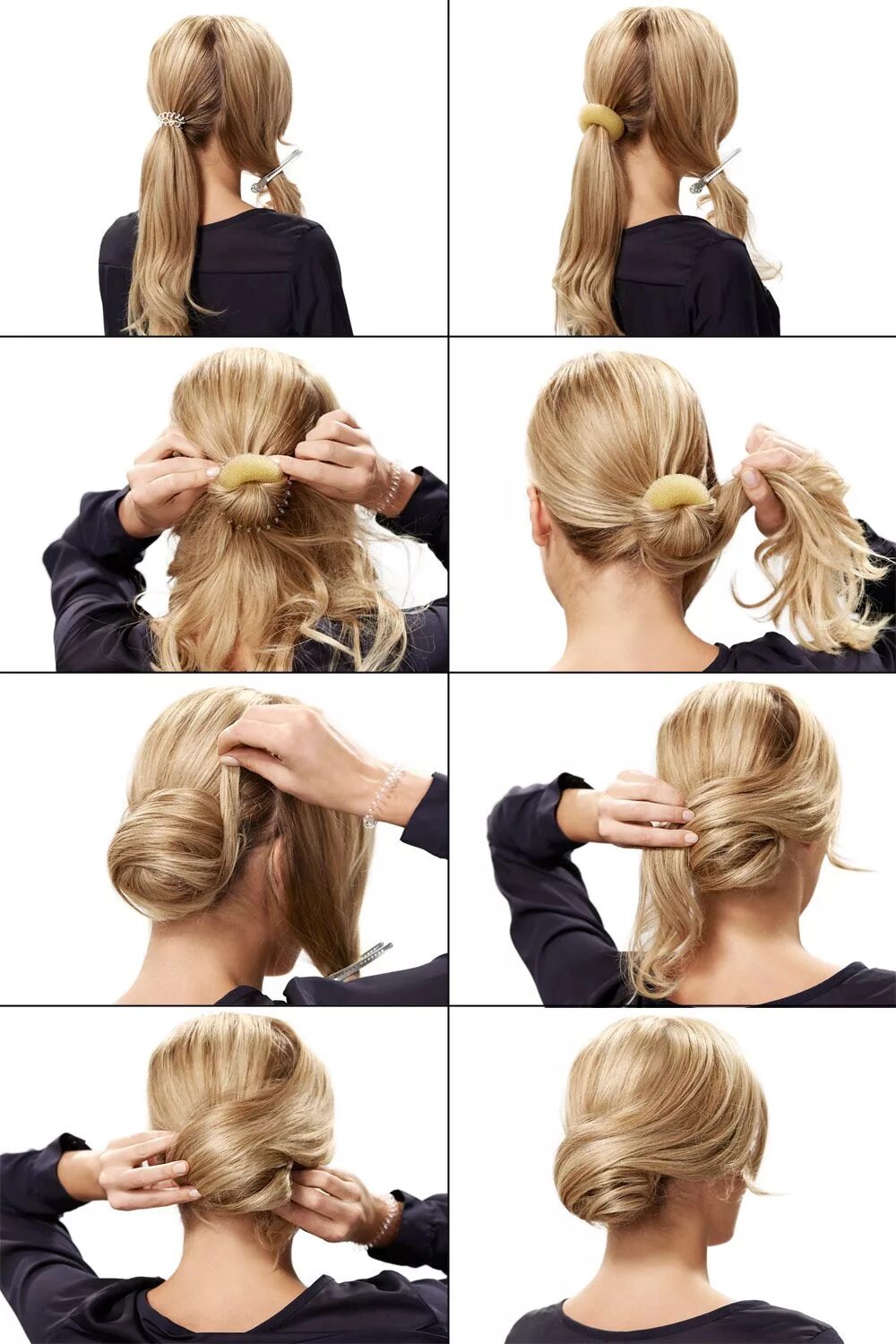 Прически быстрые на средние волосы самой chignon Hair tutorial, Long hair styles, Hair styles