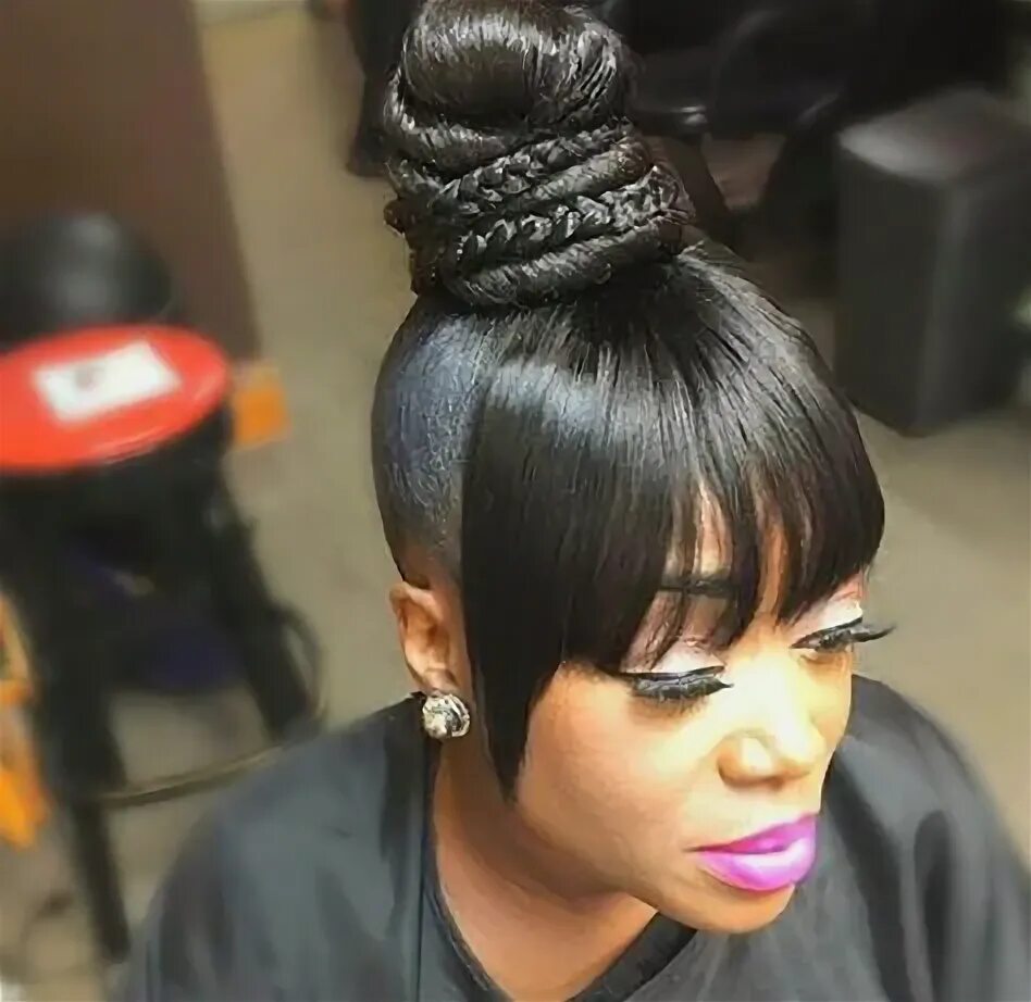 Прически черных Top 10 ponytail with bangs hairstyles for black women ideas and inspiration