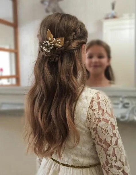 Прически девочкам на длинные распущенные 10 популярных идей на тему "flowergirl updo hairstyle" для вдохновения