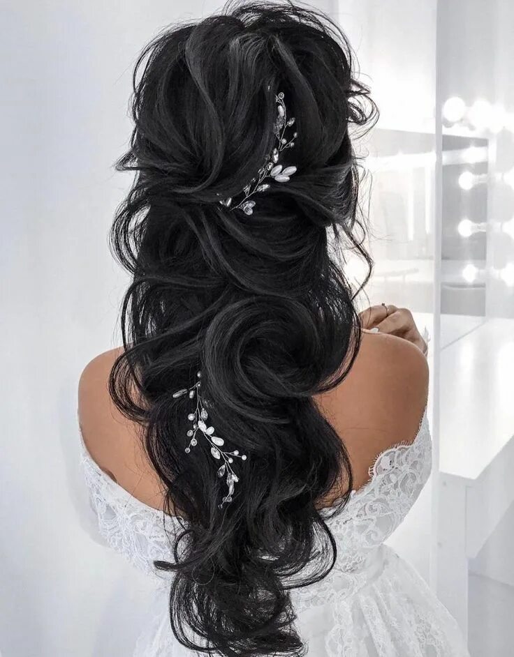 Прически длинные свадебные фото Идеи причёсок Hairstyles ideas Bridal hairdo, Hairdo wedding, Long hair styles