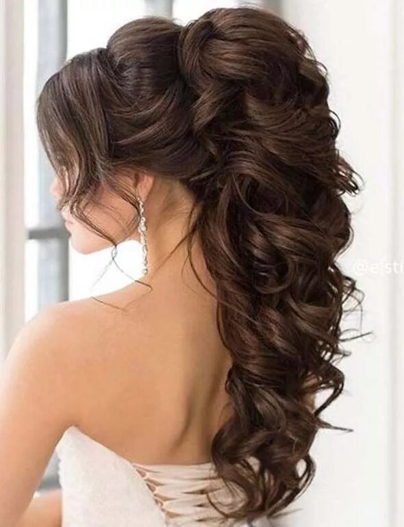 Прически длинные вечерние для девушек Bridal Hairdos For Long Hair Hairdo for long hair, Long hair styles, Curly hair 