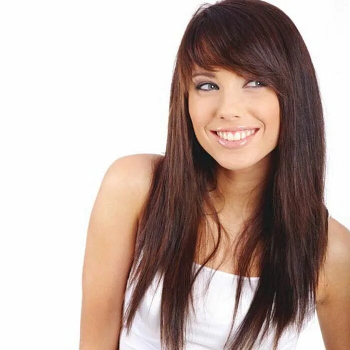 Прически длинные волосы с косой челкой Pin by Ashley on Hair Styles Long hair styles, Side bangs with long hair, Oval f