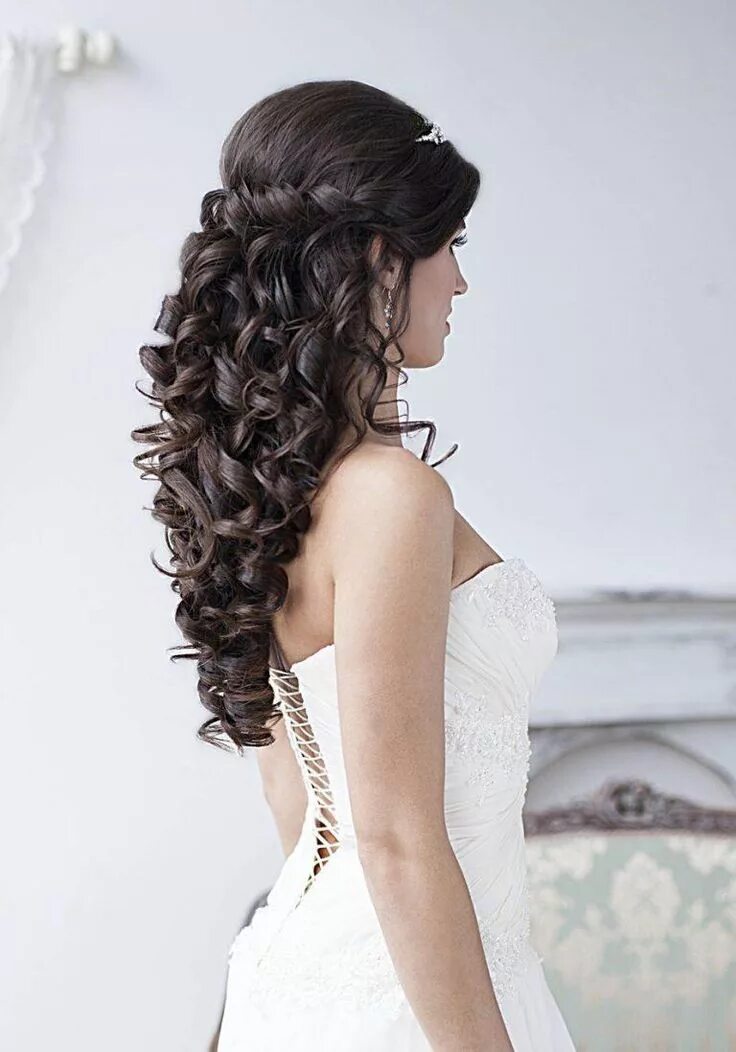 Прически длиные волосы Прически на средние волосы с челкой: 72 фото на 2024 Long hair wedding styles, L