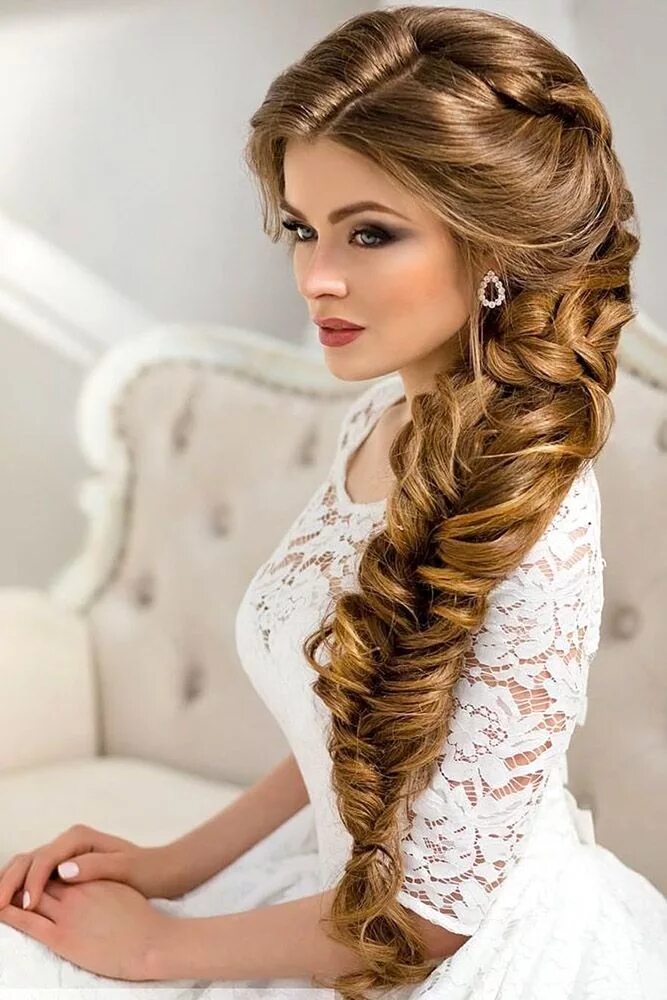 Прически длиные волосы 63 Wedding Ideas: Trends You’ve Never Seen Before Long hair styles, Braided hair