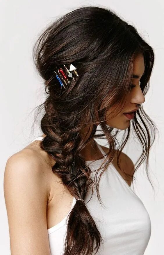 Прически для 35 лет на длинные волосы With Love From CA 5 Beaded Hair Pin Set - Womens Jewelry - Multi - One Long brai