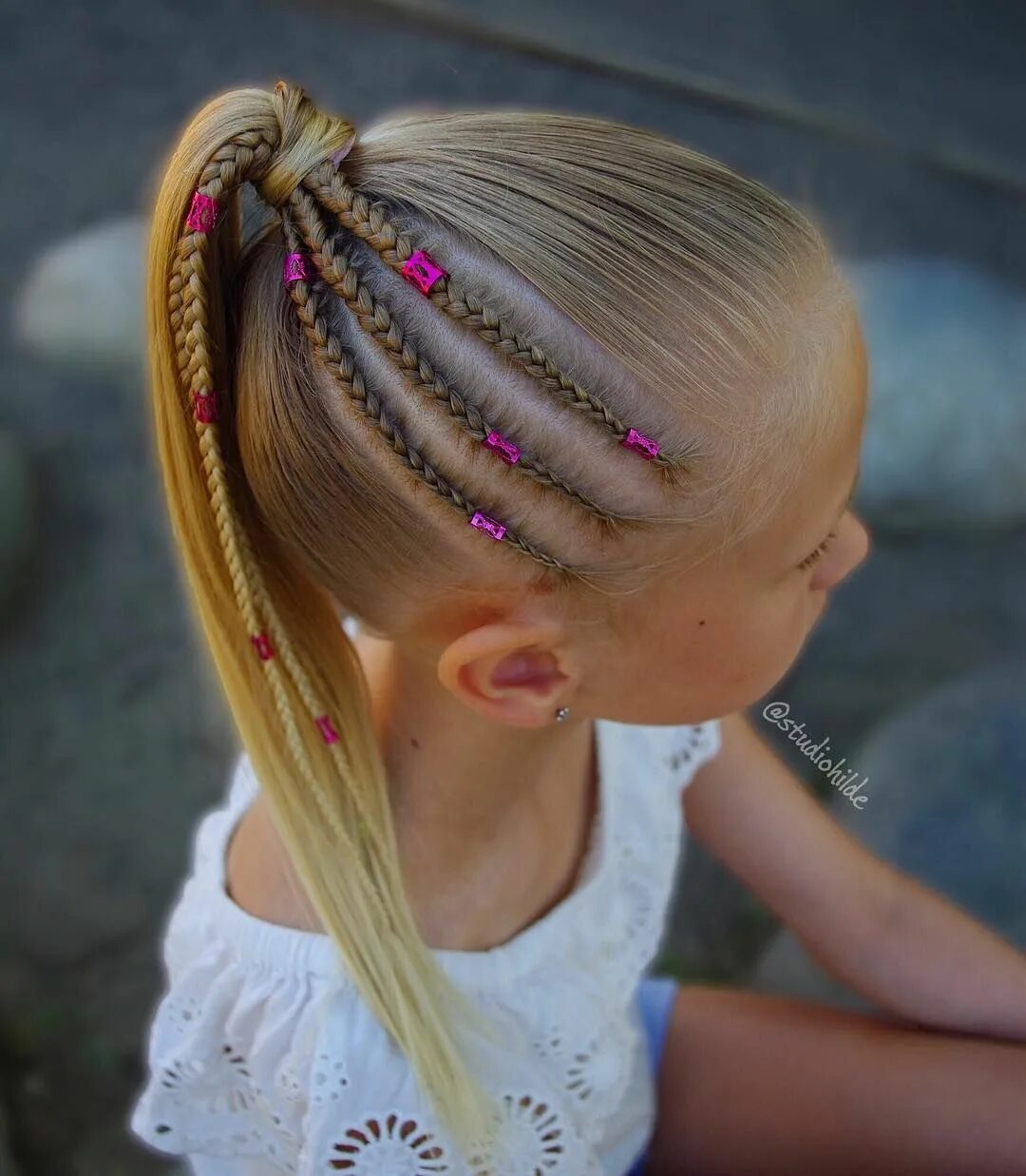 Прически для девочек без косичек Cornrows into a ponytail . . . #braid #braids #braided #braiding #braidideas #br