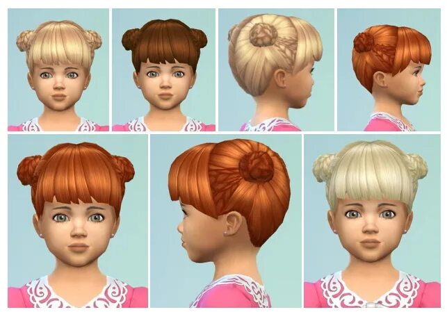 Прически для девочек картинки для детей Toddler Braided Twins at Birksches Sims Blog " Sims 4 Updates