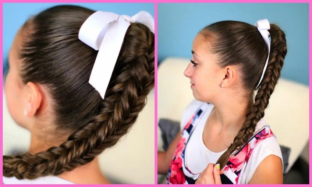 Прически для девочек коса хвост Box 4-sided Fishtail Braid Cute Braid Ideas Fish tail braid, Hair styles, Fishta