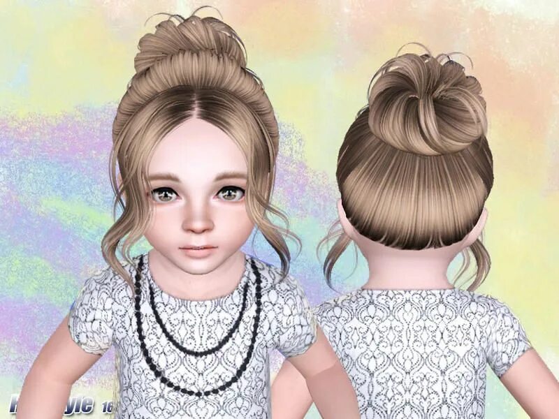 Прически для девочек мультик Female hairstyle for toddlers. Found in TSR Category 'Female Sims 3 Hairstyles' 