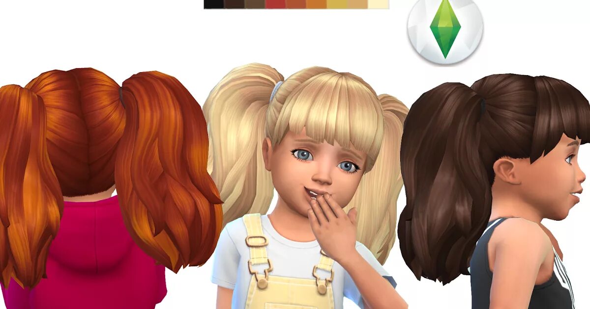 Прически для девочек мультик Toddler hair #4 Download SFS+adf.ly Toddler hair, Toddler hair sims 4, Sims 4 to