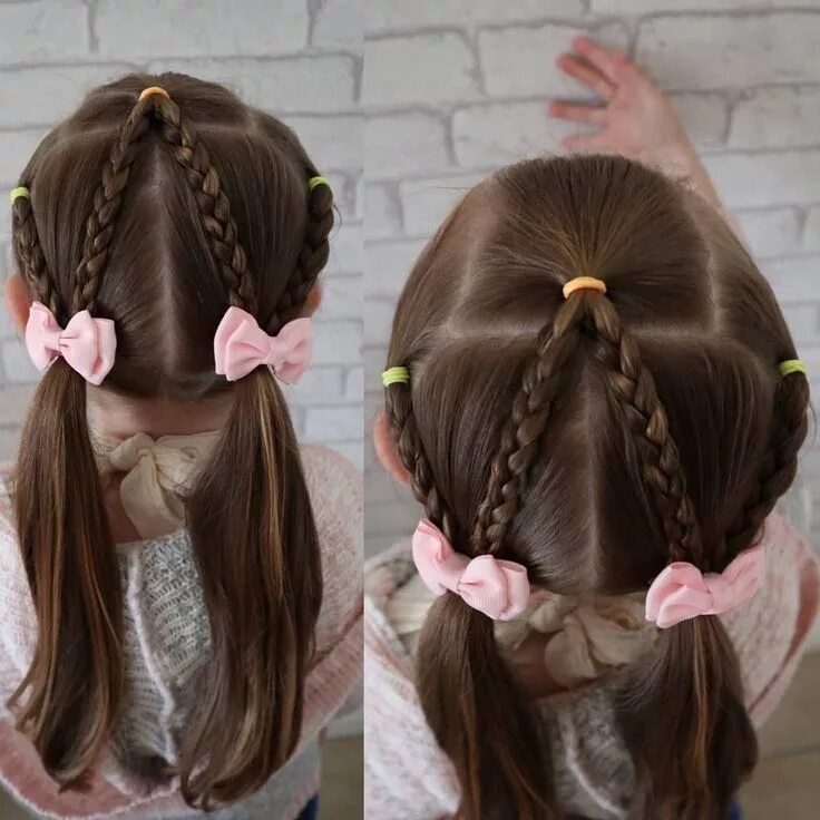 Прически для девочек на каждый день легкие Super simple braided look today this took abou 10mins. #braidstyles #kidshairsty