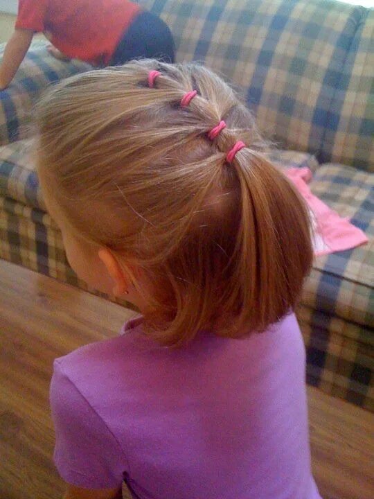 Прически для девочек на волосы до плеч Might be a hair style for kids...but I'm doing it regardless... Kids hairstyles,