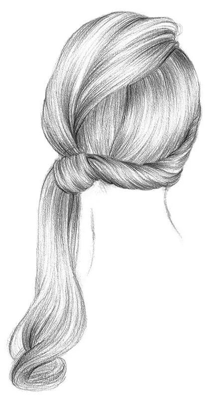 Прически для девочек нарисованные карандашом Рисунок карандашом простым Hair illustration, How to draw hair, Drawing artwork