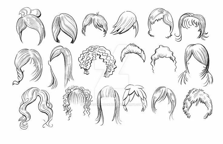 Прически для девочек нарисованные карандашом Video Desenhe seus Personagens Favoritos Hair sketch, Sketches, Anime hairstyles