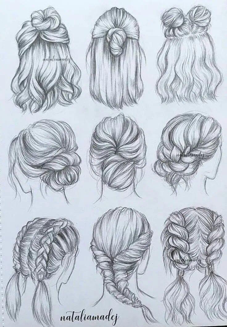 Прически для девочек нарисованные карандашом Kati (ronjablock04) on Pinterest Disegno di capelli, Disegno dei capelli, Come d