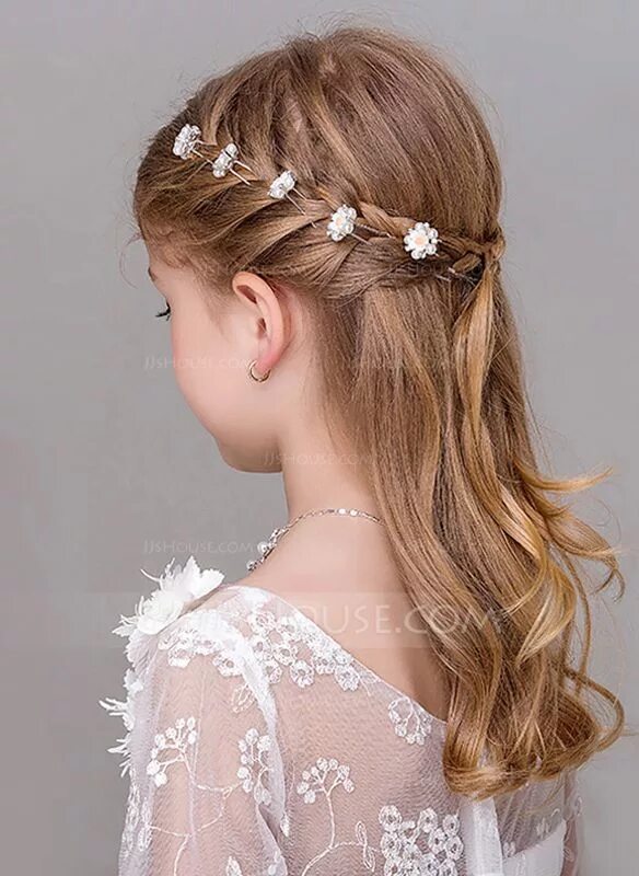 Прически для девочек с заколками US$ 13.00 Hairpins (Set of 5) - JJ's House Girl hair dos, Flower girl hairstyles