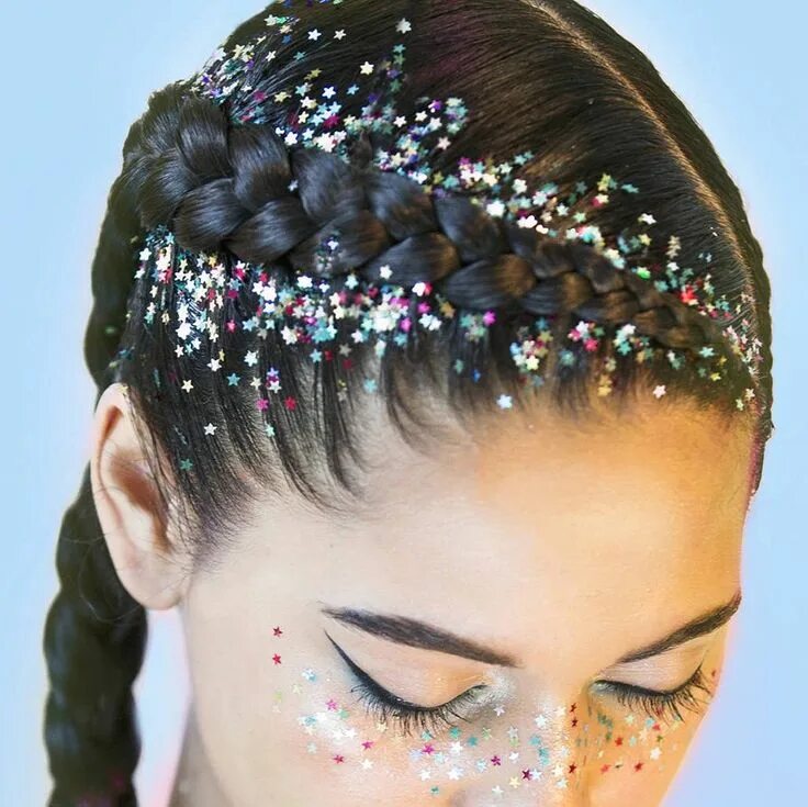 Прически для девочек со стразами 5 Ideias de Tranças Decoradas para o Carnaval Cabelo competição, Brilho no cabel