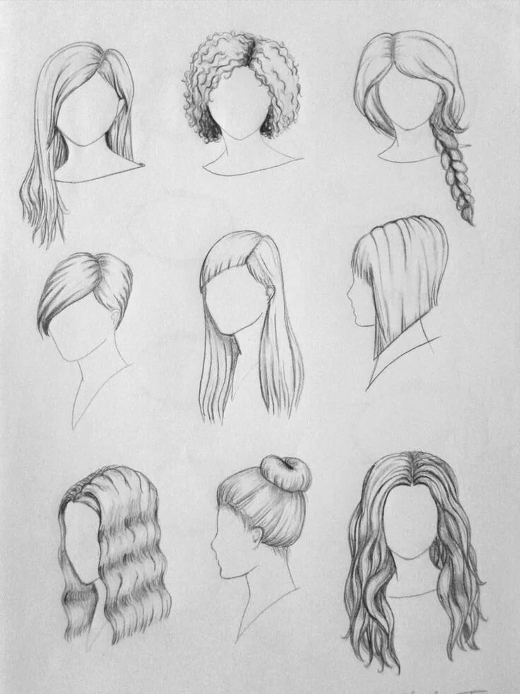 Прически для девочек срисовка hair by Coconutterly on DeviantArt in 2023 Girl drawing sketches, Drawing sketch