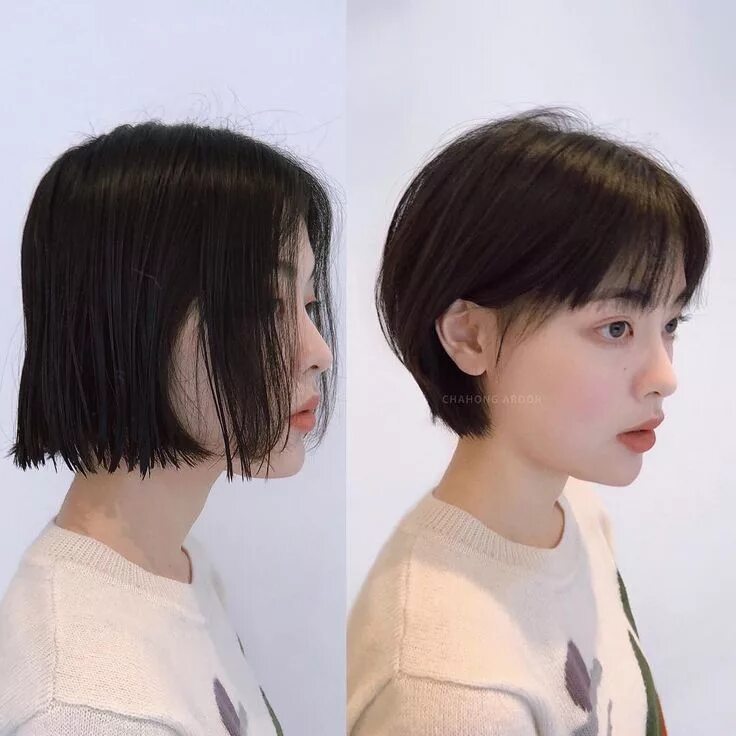 Прически для девочек в корейском стиле Pin by Billie on 헤어 Shot hair styles, Asian short hair, Girl short hair