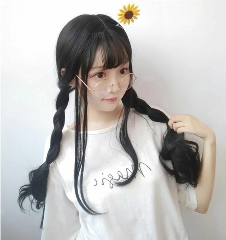 Прически для девочек в корейском стиле #HairstyleCuteKorean Wigs, Korean bangs hairstyle, Cute korean girl