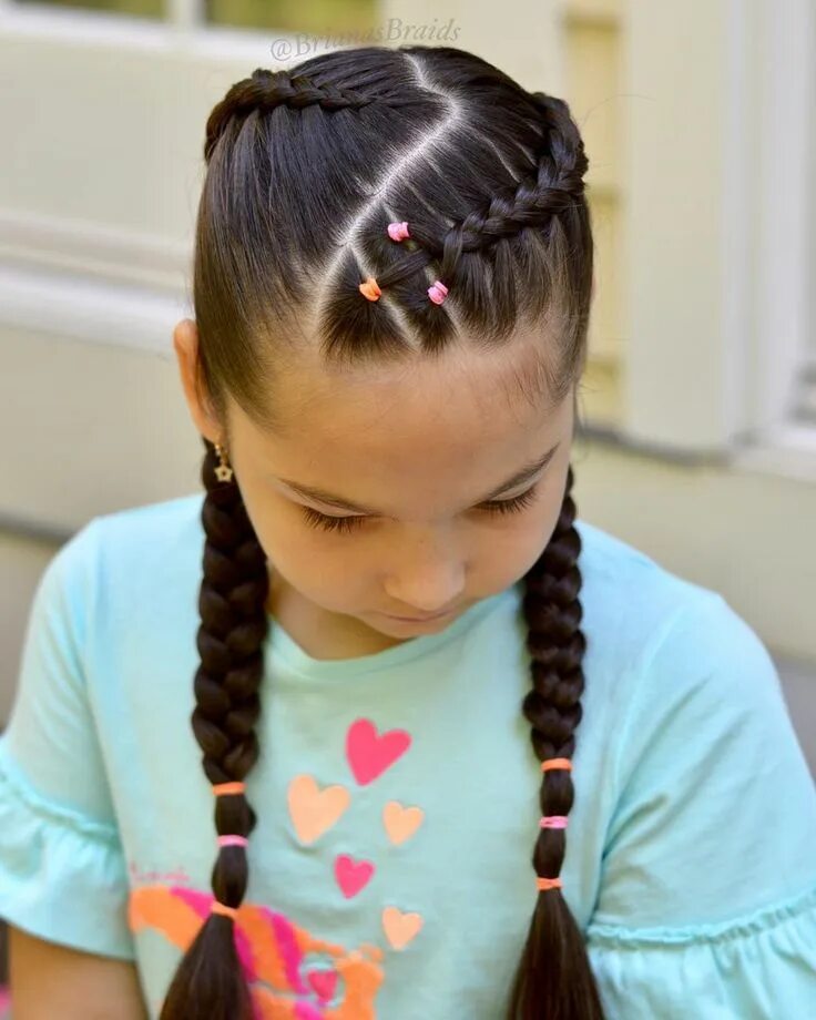 Прически для девочек жгутиками Pin by Nahomi chim on Diferentes tipos de trenzas Little girl hairdos, Kids hair