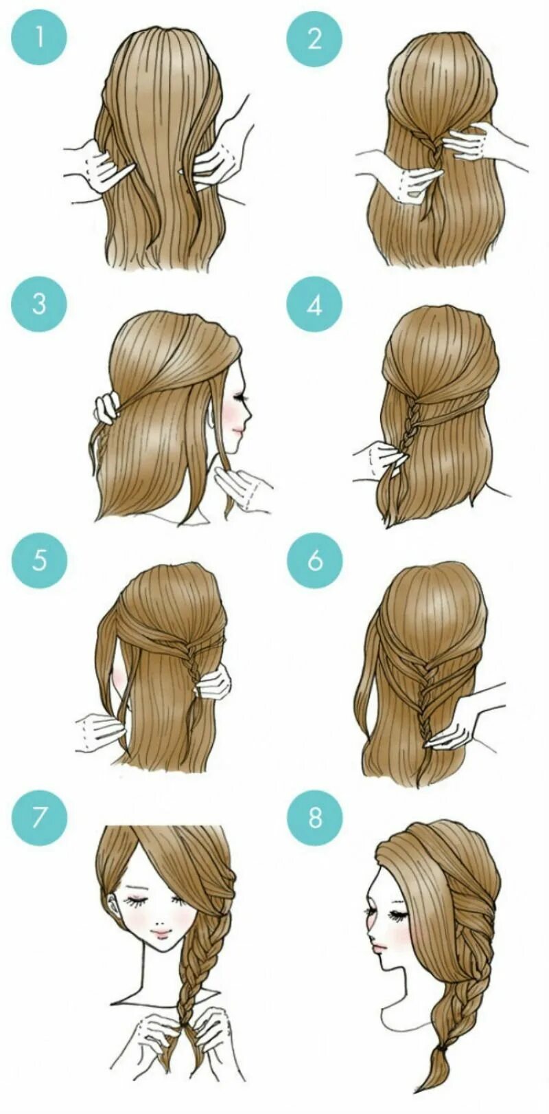 Прически для девушек легкие красивые быстро 20 facilisimos peinados foto 20 Hair styles, Cute hairstyles, Cute simple hairst