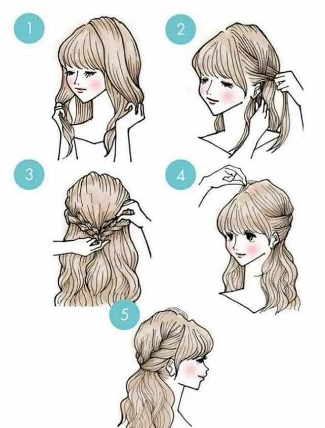 Прически для девушек легкие красивые быстро 29 simple and easy ways to tie up your hair Cute simple hairstyles, Diy hairstyl