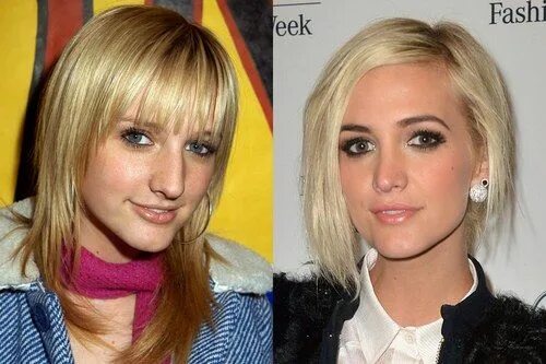 Прически для длинного носа Ashlee Simpson before and after nose job (With images) Nose job