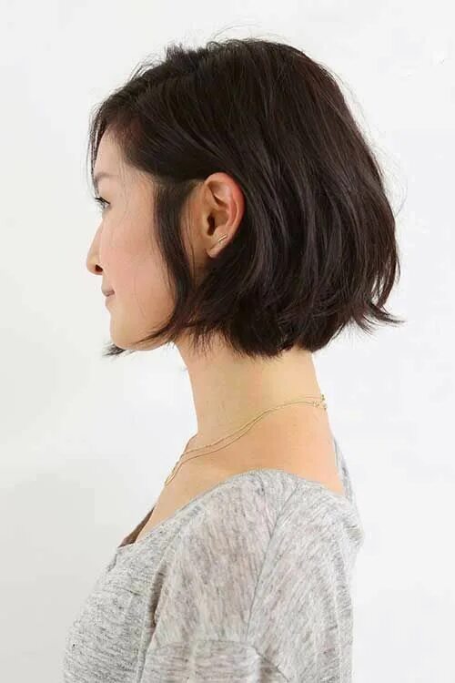 Прически для короткой шеи 30+ Brunette Bob Hairstyles 2015 - 2016 Bob-Hairstyle.Com Chin length hair, Shor