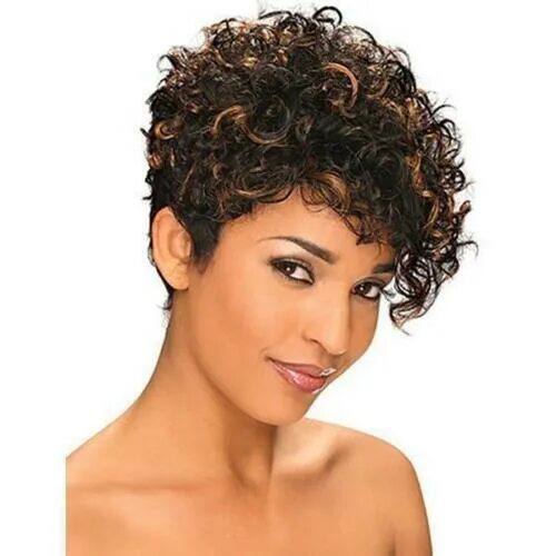 Прически для кучерявых волос женские ZURY SIS SYNTHETIC WIG PIXIE SHORT CURLY - JENNA eBay