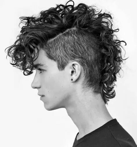 Прически для кудрявых волос мужские 10 ide dan inspirasi curly hair mohawk terbaik