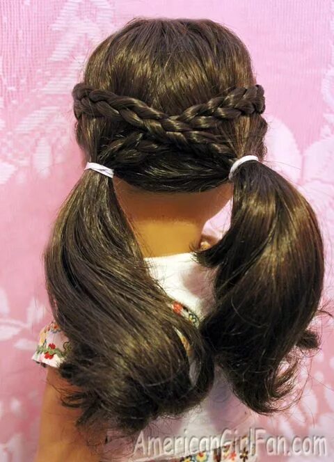 Прически для кукол с длинными волосами AmericanGirlFan: Doll Hairstyle: Cross-Braid Pigtails! American girl hairstyles,