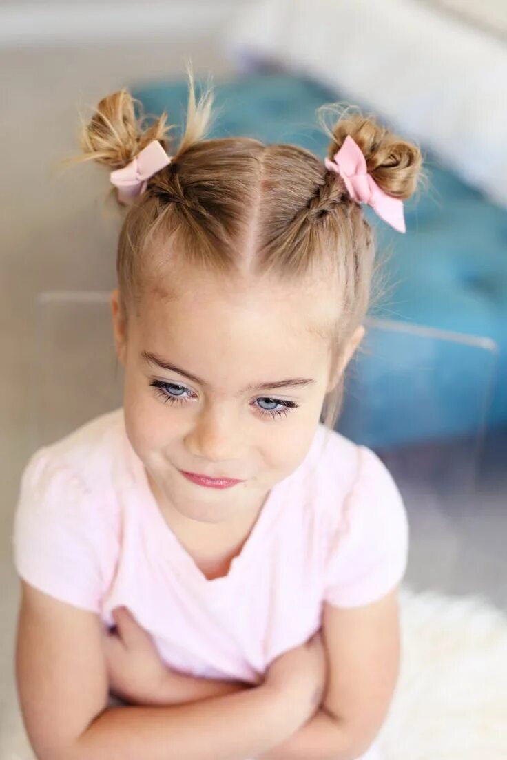 Прически для маленьких фото How To: Dutch Braided Pigtails Girl haircuts, Easy toddler hairstyles, Toddler h